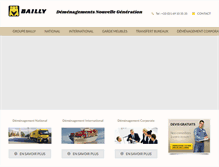 Tablet Screenshot of demenagements-bailly.com